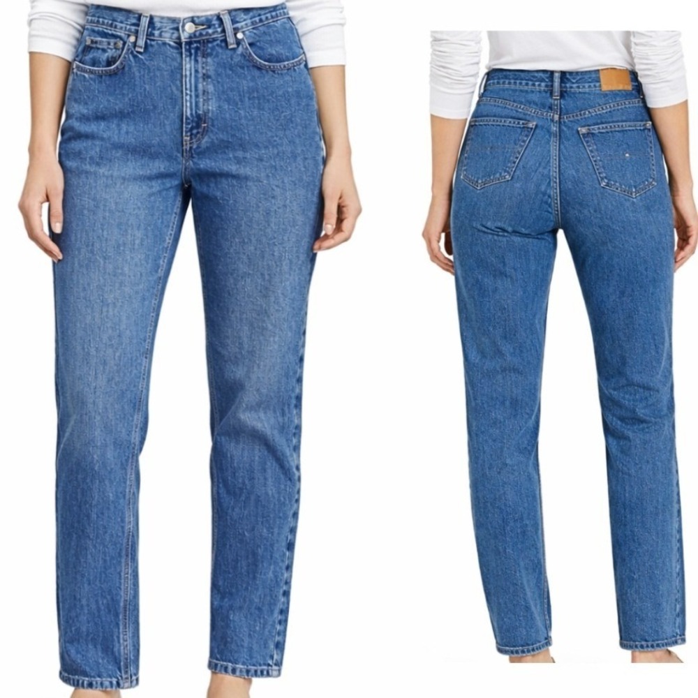 Vintage Tommy Hilfiger Perfect T High Waisted Mom Jean Blue Denim Straight Leg 8